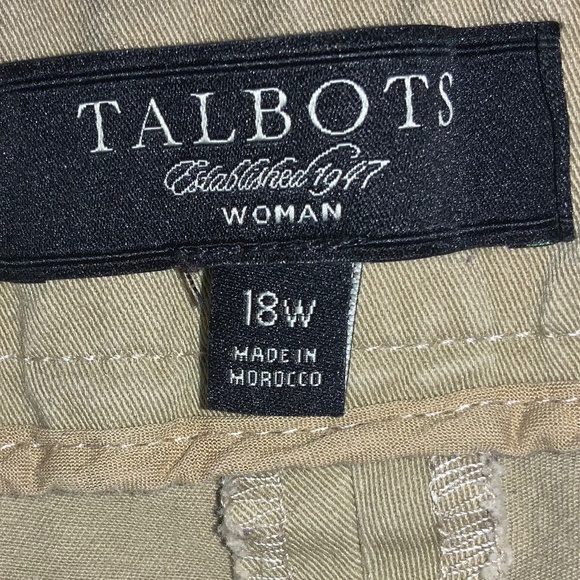 Talbots Woman khaki capris Sz 18W classic side zip - Picture 6 of 7